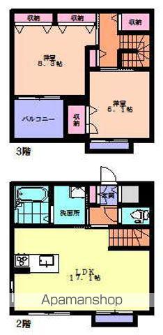 MAISON MAST ICHINOSEKI(2LDK/2階)の間取り写真