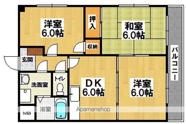 ベルフォーレ深井(3DK/2階)の間取り写真