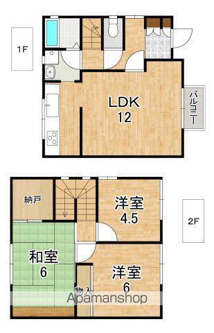 岡嶋メゾネット(3LDK)の間取り写真