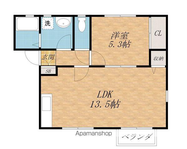 プライムコート(1LDK/2階)の間取り写真