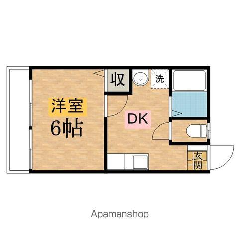 第5白王荘(1K/2階)の間取り写真