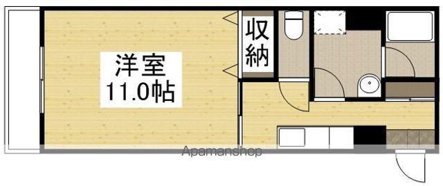 TOUENBLDG(1K/6階)の間取り写真