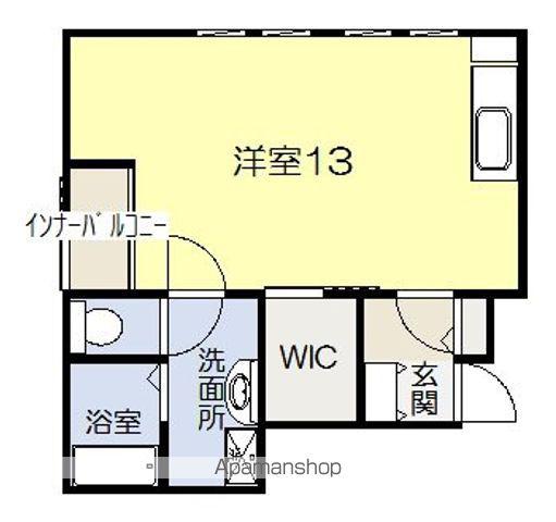 あぱ百年木(ワンルーム/2階)の間取り写真
