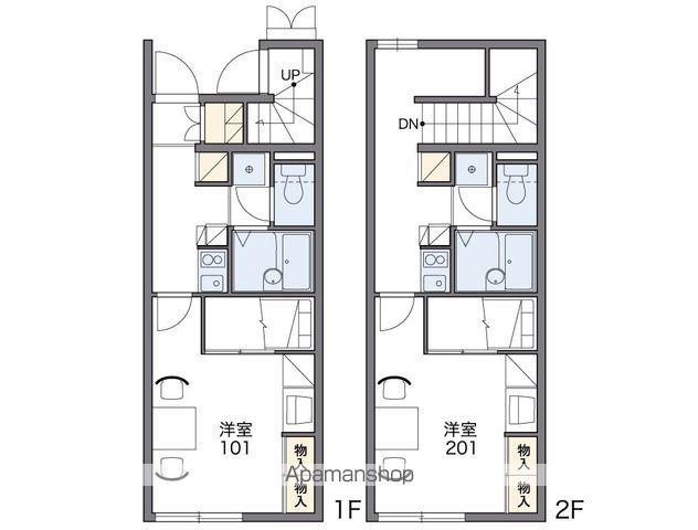 レオパレススカイハイツ北上Ⅱ(1K/1階)の間取り写真