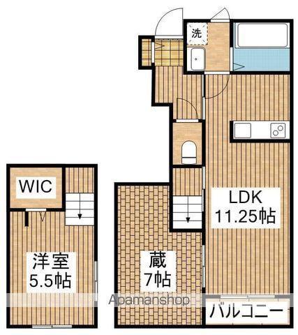 ベルリードK(1LDK/1階)の間取り写真