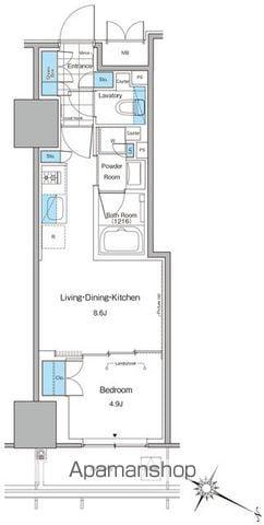 ルフォンプログレ北新宿(1LDK/10階)の間取り写真