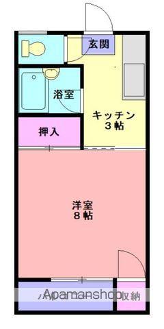 平成ハイツB(1K/2階)の間取り写真