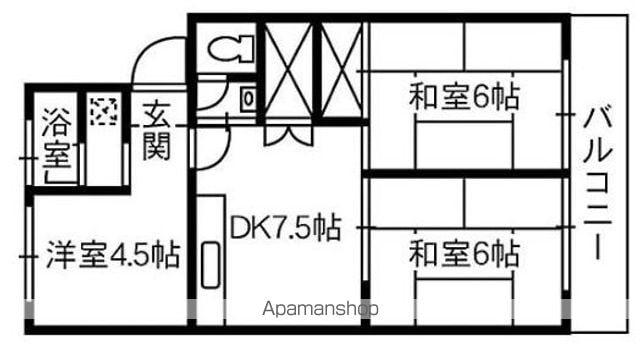 駒金屋10マンション(3DK/2階)の間取り写真