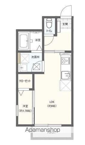 フォレストグレイス小田原S(1LDK/3階)の間取り写真