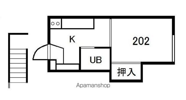 コーポノア(1K/2階)の間取り写真