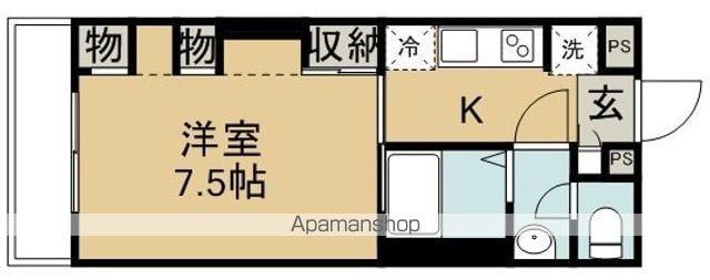 リブリ・クオーレ北坂戸(1K/1階)の間取り写真