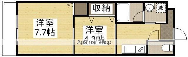 グランヴィスタ安倉(2K/2階)の間取り写真