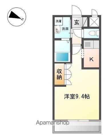 ラ・フォルテ(1K/1階)の間取り写真