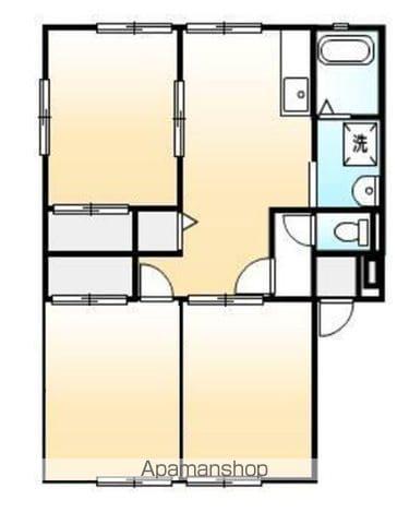 サンビレッジ西深津B(3DK/1階)の間取り写真