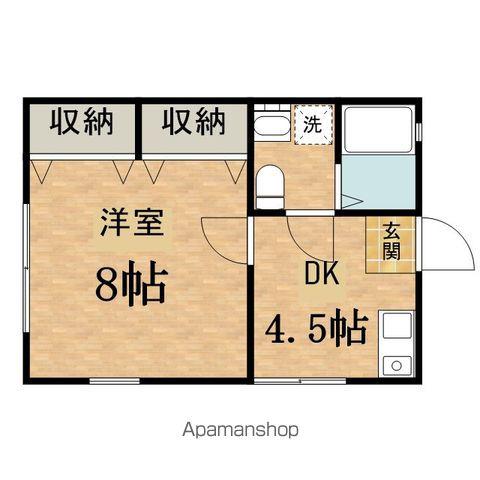 DOME TAMA B棟 ドーム多摩B棟(1DK/2階)の間取り写真