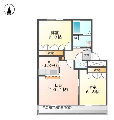 ETRE HEUREUX Ⅰ(2LDK/2階)の間取り写真
