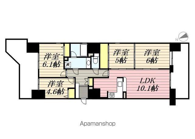 のむら貝塚ガーデンシティ六番館(4LDK/12階)の間取り写真
