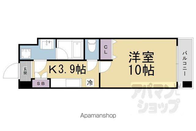 プラネシア星の子山科三条(1K/7階)の間取り写真