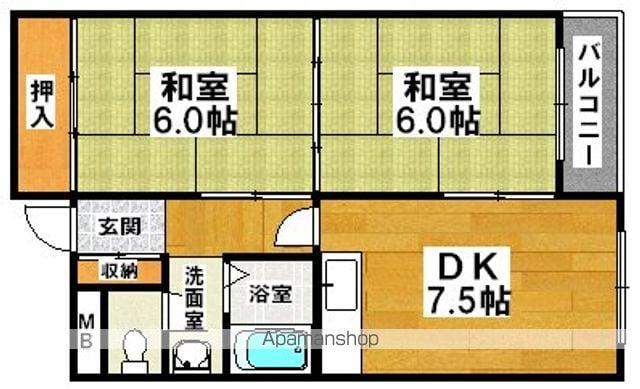 グレースサカイ(2DK/5階)の間取り写真