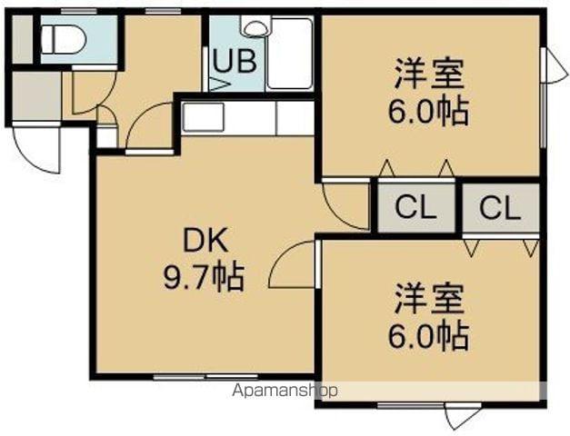 FIVE美原(2DK/2階)の間取り写真