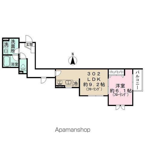 シェール東武練馬(1LDK/3階)の間取り写真