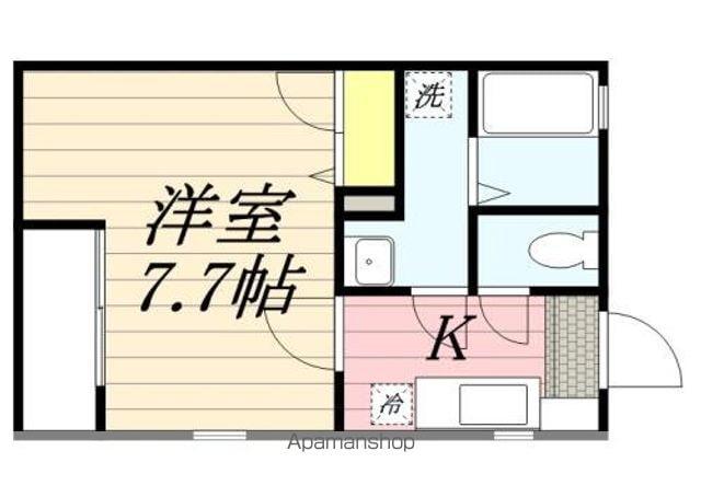 プライマリー久留米津福駅前(1K/2階)の間取り写真