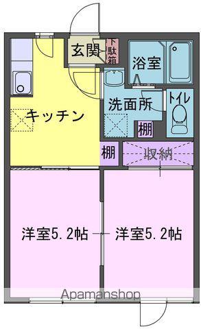アビタシオンMⅢC(2K/2階)の間取り写真
