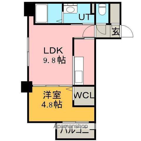 S-FORT北大前(1LDK/2階)の間取り写真