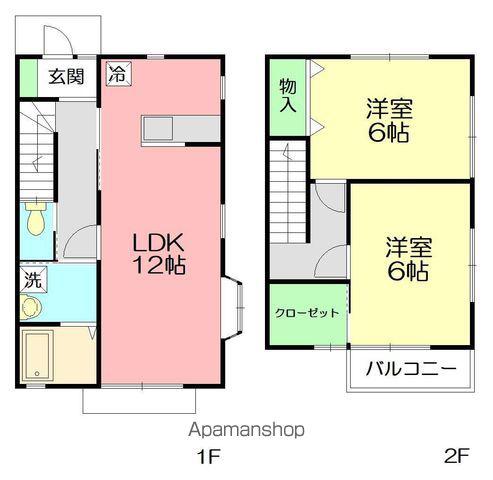オーシャンテラス辻堂(2LDK)の間取り写真