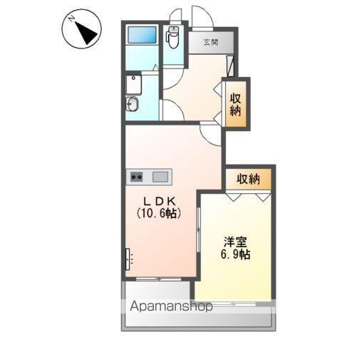 セレーナ(1LDK/1階)の間取り写真