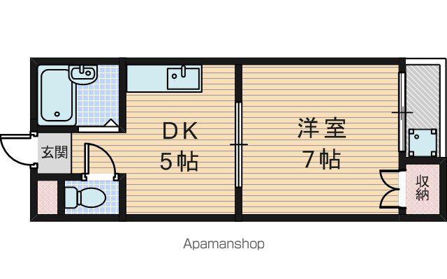 メイゾン3(1DK/4階)の間取り写真