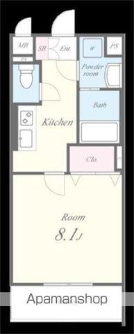 ブルースカイ(1K/3階)の間取り写真