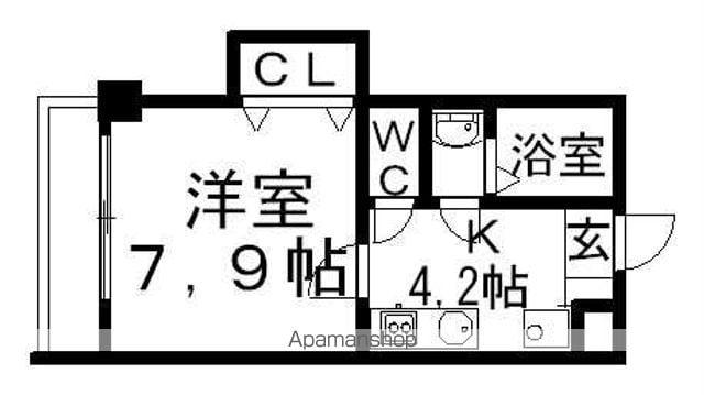 第2中央ビルディング(1K/5階)の間取り写真