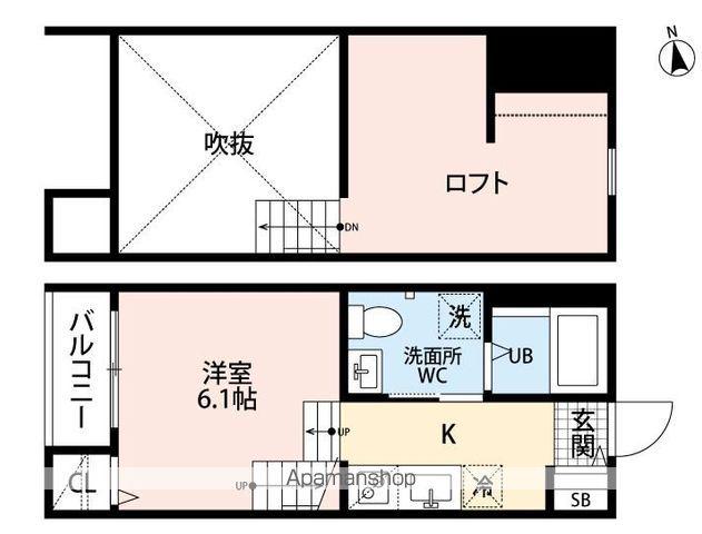 ゴールドパレス箱崎駅前(ワンルーム/1階)の間取り写真