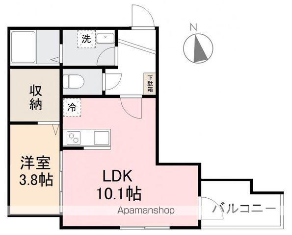 MOVE栗林(1LDK/2階)の間取り写真
