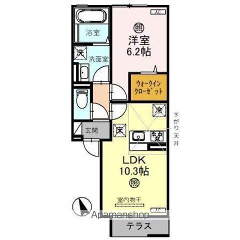 CHARMY(1LDK/1階)の間取り写真