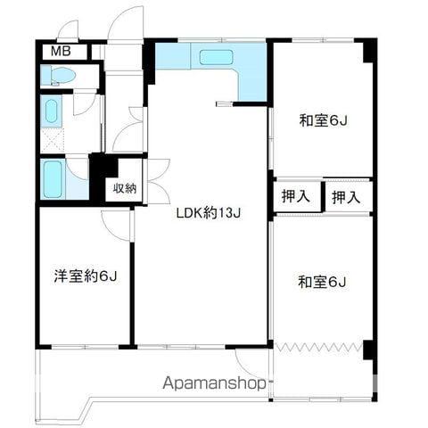 ちぇるる野毛 9階階 間取り