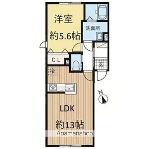 ハイム青雲Ⅱ(1LDK/2階)の間取り写真