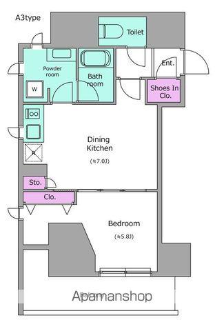 レジディア文京本郷4(1DK/10階)の間取り写真