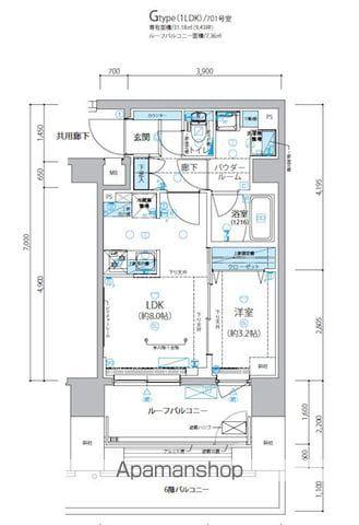 メインステージ浮間舟渡(1LDK/7階)の間取り写真