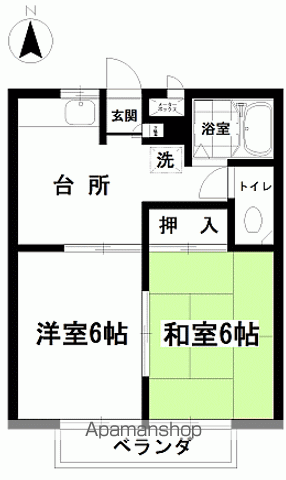 レピュート・マルミツ(2K/3階)の間取り写真