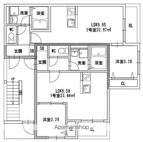 MAISON HAKATA MINAMI (1LDK/1階)の間取り写真