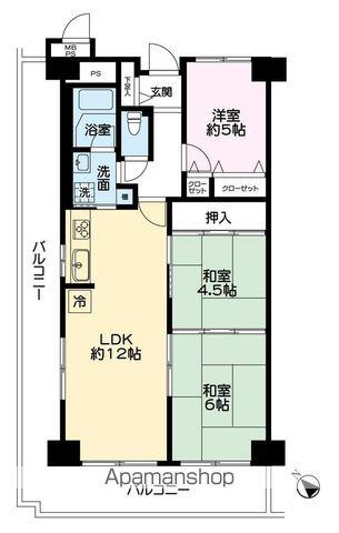 サニータウン羽倉崎駅前3番街(3LDK/10階)の間取り写真