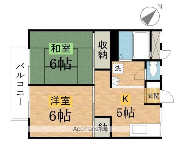 エスポワールときわ(2K/2階)の間取り写真