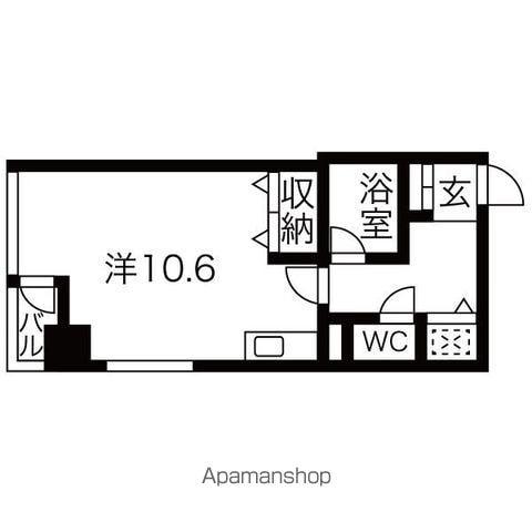 リエス支倉町(ワンルーム/6階)の間取り写真