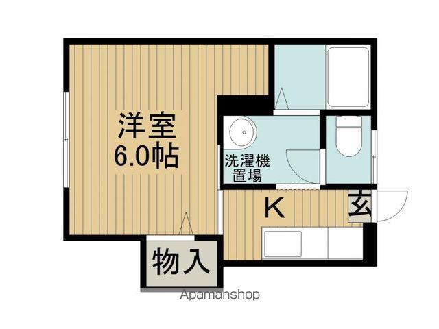 ハイツパープル(1K/1階)の間取り写真