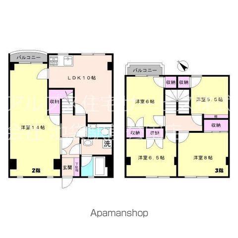 穂積目白館(5LDK/2階)の間取り写真
