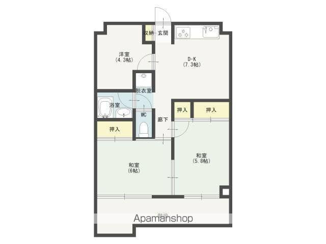 酒井ビル(3DK/4階)の間取り写真