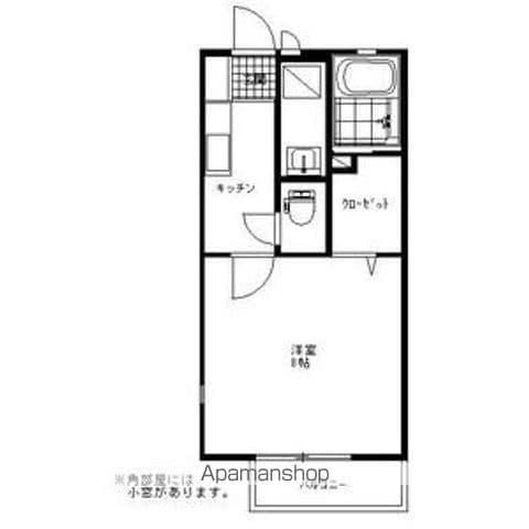 パナ・プロヴァンスTⅡB(1K/2階)の間取り写真