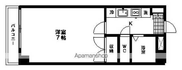 アバンザ鵬圖(1K/3階)の間取り写真